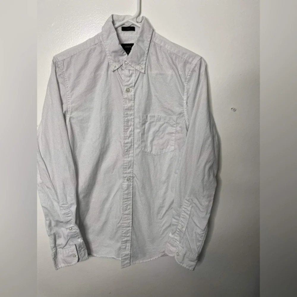 White J.Crew polkadot long sleeve button down size‎ xs